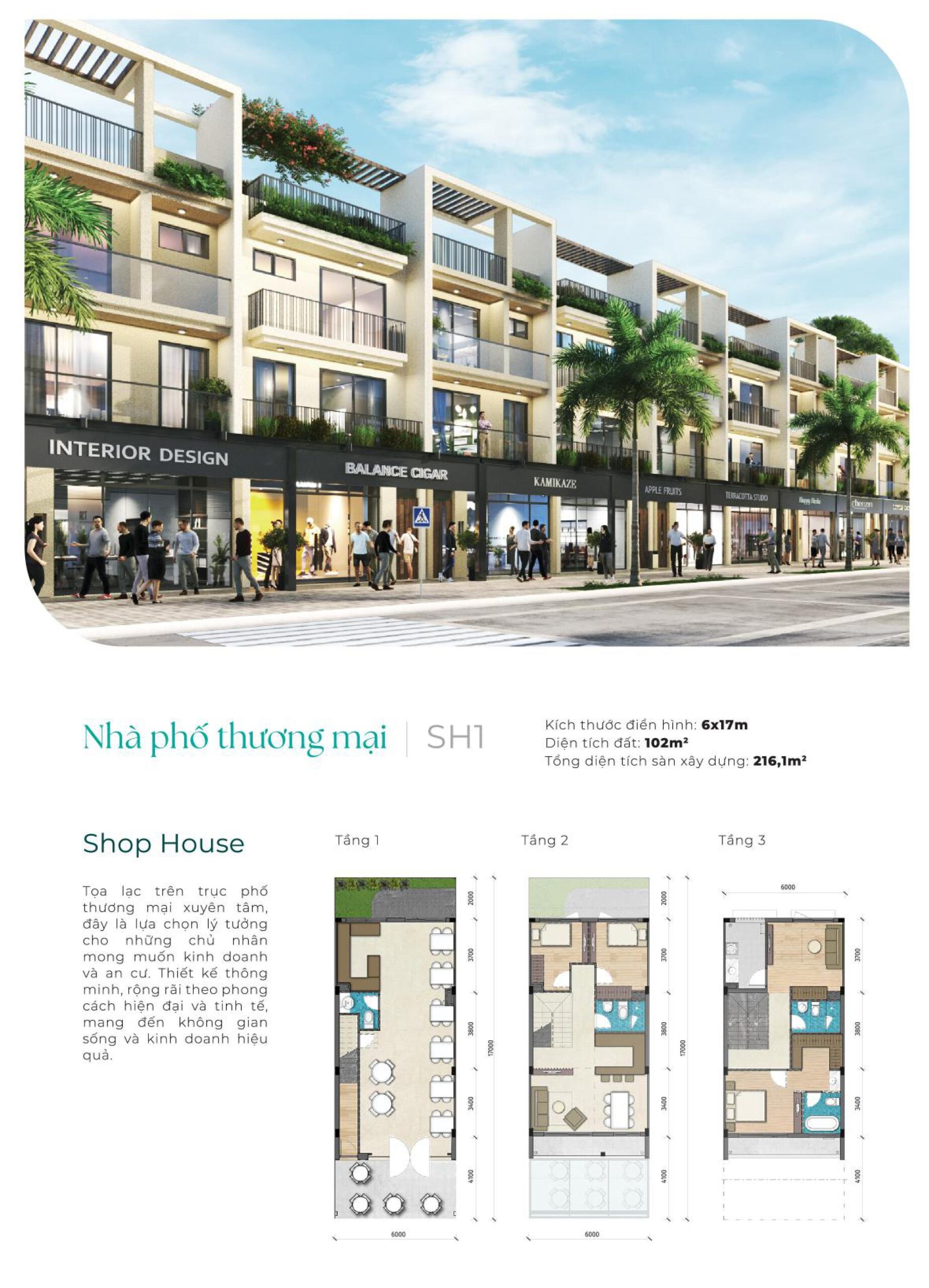 nhà phố thương mại SH1